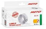 METO Preisetiketten 6 Rollen &agrave; 1000 Etiketten leuchtorange 26,0 x 16,0 mm
