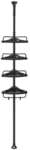 Songmics Teleskop-Duschregal 25/35/85 cm schwarz, 25x85x35 cm