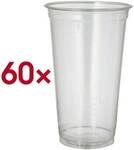 Papstar Einweg-Trinkbecher 0.5 L 60 St&uuml;ck transparent, 15.1 cm