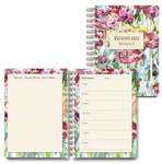 LUMA KARTENEDITION Wochenplaner &raquo;Blumen&laquo; A5 104 Seiten beige, 15x17.5 cm