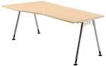 HAMMERBACHER Freiformtisch &raquo;A-Line&laquo; 180 cm braun, 180x76x80 cm