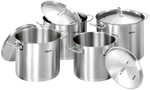Bartscher Kochtopf Set mit 4 T&ouml;pfen silber