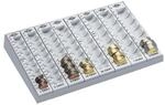 Wedo Z&auml;hlbrett lichtgrau Metall-Geh&auml;use grau, 27.9x4.8x18.8 cm