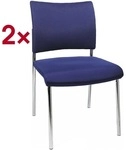Topstar 2er-Set Stapelst&uuml;hle &raquo;Visit 10&laquo; ohne Armlehnen blau, 48x46 cm