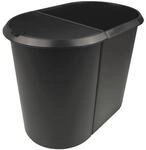 helit Papierkorb &raquo;the double H61039&laquo; schwarz, 44.5x35x28 cm