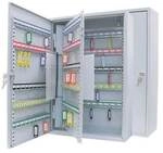 Wedo 150er Schl&uuml;sselkasten mit Zylinderschloss grau, 38x55x14 cm
