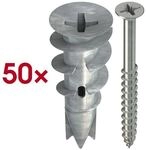 TOX Gipskartond&uuml;bel &raquo;SPIRAL Plus&laquo; 50 mm 50 St&uuml;ck silber
