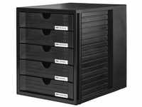 Schubladenbox »SYSTEMBOX« mit 5 Schubladen geschlossen schwarz, HAN, 23.8x30.5x4.5
