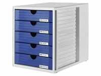 Schubladenbox »SYSTEMBOX« mit 5 Schubladen geschlossen grau, HAN, 23.8x30.5x4.5 cm