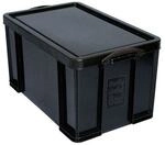 Really Useful Box Aufbewahrungsbox 84 L schwarz, 71x38x44 cm