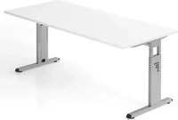 HAMMERBACHER VOS19/W/G, HAMMERBACHER Schreibtisch "O-Line" 180 cm Gestell anthrazit