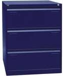 Bisley Light H&auml;ngeregistraturschrank &raquo;Light&laquo; A4, zweibahnig, 3 Sch&uuml;be blau,