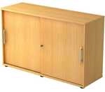 HAMMERBACHER Schiebet&uuml;renschrank 2 OH braun, 120x74.8x40 cm