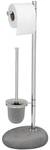 Wenko Stand WC-Garnitur &raquo;Pebble Stone Grey&laquo; grau