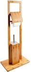 relaxdays WC-Garnitur aus Bambus braun