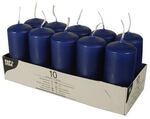 Papstar Stumpenkerzen 9 cm 10 St&uuml;ck blau, 9 cm