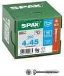 SPAX Universalschrauben T20 Senkkopf Edelstahl A2 4 x 45 mm 200 St&uuml;ck silber