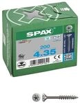 SPAX Universalschrauben T20 Senkkopf Edelstahl A2 4 x 35 mm 200 St&uuml;ck silber