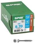 SPAX Universalschrauben T20 Senkkopf Edelstahl A2 5 x 70 mm 100 St&uuml;ck silber