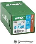 SPAX Universalschrauben T20 Senkkopf Edelstahl A2 5 x 120 mm 100 St&uuml;ck silber