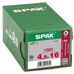 SPAX Universalschrauben Z2 Halbrundkopf WIROX 4,5 x 16 mm 1000 St&uuml;ck