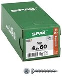 SPAX Universalschrauben T20 Senkkopf WIROX 4,5 x 60 mm 500 St&uuml;ck