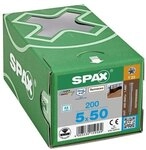 SPAX Terrassenschrauben T25 Zylinderkopf Edelstahl A2 5 x 50 mm 200 St. silber