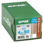 SPAX Fassadenschrauben T20 Linsensenkkopf A2 4,5 x 50 mm 200 St&uuml;ck