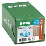 SPAX Fassadenschrauben T20 Linsensenkkopf A2 5 x 80 mm 100 St&uuml;ck