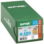 SPAX Holzbauschrauben T40 Tellerkopf Edelstahl A2 8 x 120 mm 50 St&uuml;ck silber