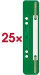 Leitz 25er-Pack Kunststoff-Heftstreifen &raquo;3710&laquo; gr&uuml;n, 3.5x15.8 cm