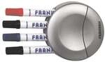 Franken Stiftehalter f&uuml;r magnethaftende Tafeln &raquo;Z1928&laquo; silber