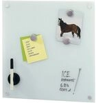 Zeller Glas-Magnettafel 40,0 x 40,0 cm wei&szlig; wei&szlig;
