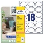 Avery Zweckform 450 Ovale Etiketten - 63,5x42,3 mm &raquo;L6024REV-25&laquo; wei&szlig;
