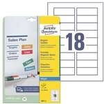 Avery Zweckform Magnet-Schilder &raquo;J8871-5&laquo; silber, 7.8x2.8 cm