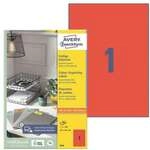 Avery Zweckform 100er-Pack Farbige Etiketten rot