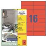 Avery Zweckform 1600er-Pack Farbige Etiketten rot