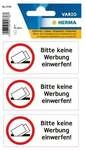 Herma Hinweisetiketten &raquo;Bitte keine Werbung einwerfen&laquo; mehrfarbig