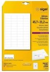 Sigel Adress-Etiketten wei&szlig; 45,7 x 21,2 mm 1200 St&uuml;ck wei&szlig;