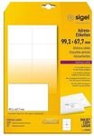 Sigel Adress-Etiketten wei&szlig; 99,1 x 67,7 mm 200 St&uuml;ck wei&szlig;
