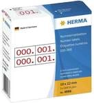 Herma Nummernetiketten &raquo;Zahlen zweifach&laquo; 22 x 10 mm 2x 1000 St&uuml;ck gelb