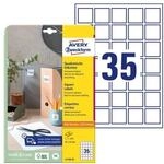 Avery Zweckform 875 Quadratische Etiketten - 35x35 mm &raquo;L7120-25&laquo; wei&szlig;