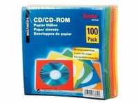 CD/DVD/Blu-ray-Papierhüllen - 100 Stück farbig blau, Hama, 12.5x12.5 cm