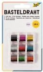 folia 9er-Set Basteldraht bunt mehrfarbig