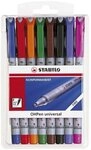 Stabilo Folienstifte-Set 0,7 mm (F) 8 St&uuml;ck blau