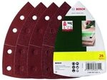 BOSCH Schleifpapiere-Set 25-teilig braun, 10 cm