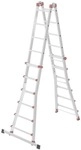 Hailo Teleskopleiter &raquo;M80&laquo; 4x6 Sprossen silber