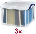 Really Useful Box 3x Aufbewahrungsbox 48,0/39,0/31,0 cm 35 L transparent, 31x39 cm