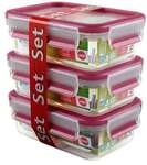 emsa Frischhaltedosen &raquo;CLIP & CLOSE&laquo; transparent / rot transparent, 16.3x5.8x1.13