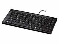 Kabelgebundene Softtouch Mini-Tastatur »SL720« schwarz, Hama